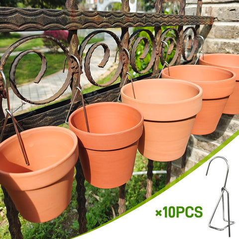 KOROI terracotta pot hanger clip offers tool-free mounting for clay pots.