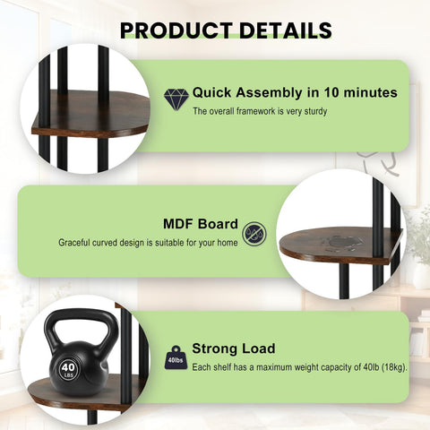 Korrie Home sturdy wooden frame supports several potted plants securely.