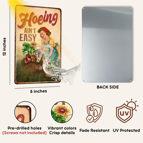 KORUBIA outdoor aluminum garden sign resists rust for year-round outdoor use