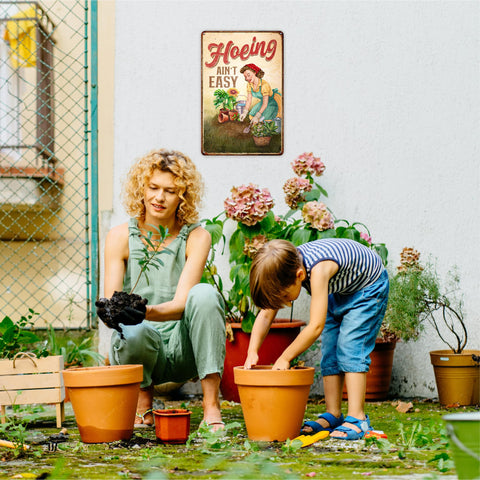 KORUBIA plant-lover sign enhances patio and flower bed decor