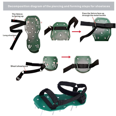 KOSIDA user-friendly aerator shoes designed for easy walking on the lawn.