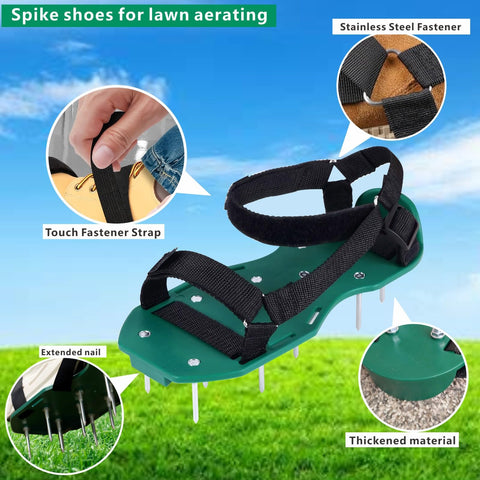 KOSIDA long spikes providing wide-area lawn aeration while you walk.