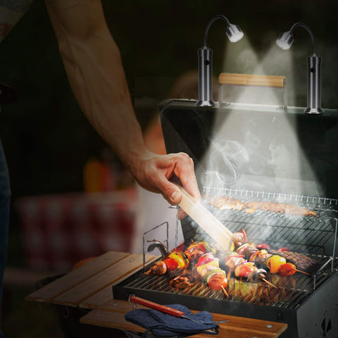 KOSIN Barbecue Light gooseneck offers 360-degree adjustability for precise lighting.
