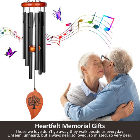 KOSSLY Sympathy Wind Chimes featuring the memorial poem, a touching remembrance gift