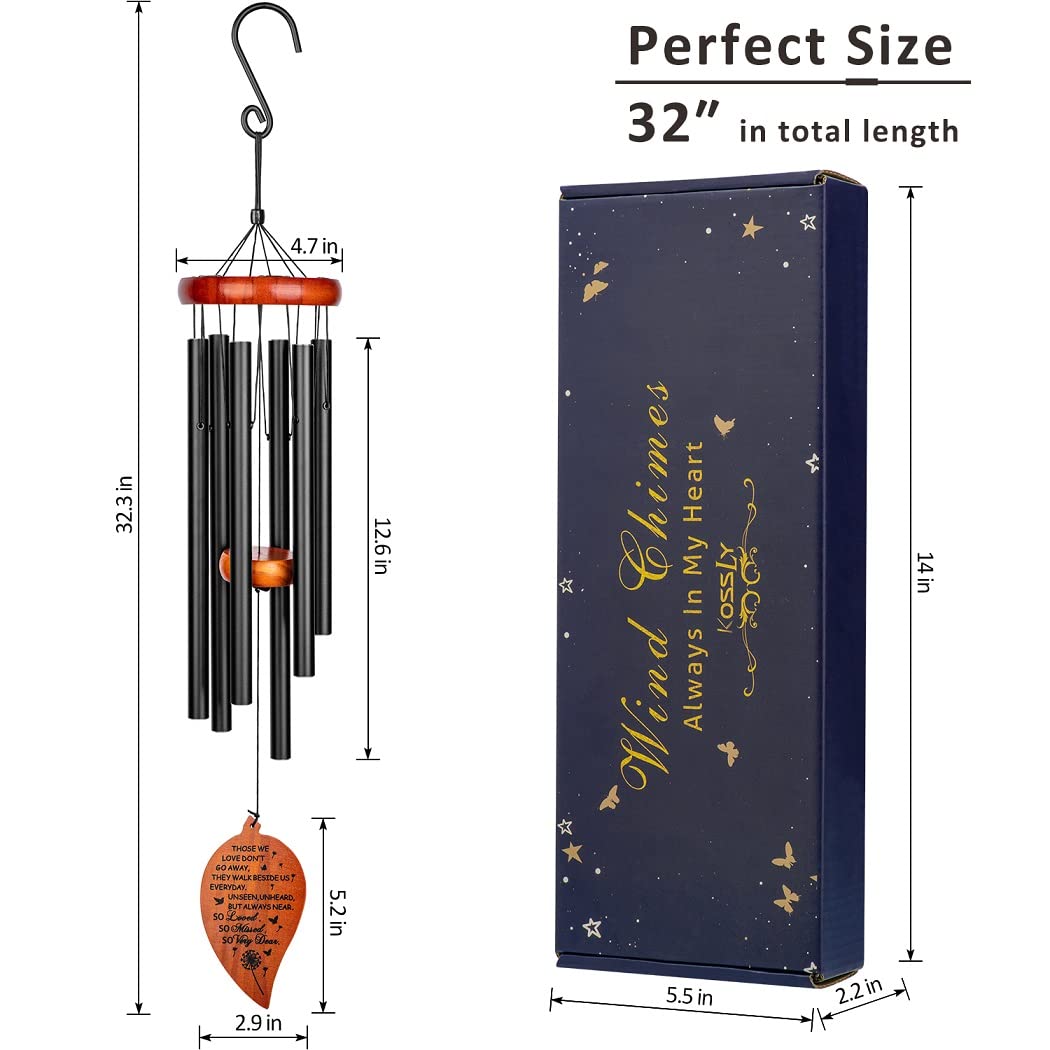 KOSSLY wind chimes for outdoors, garden, balcony, or patio ambiance