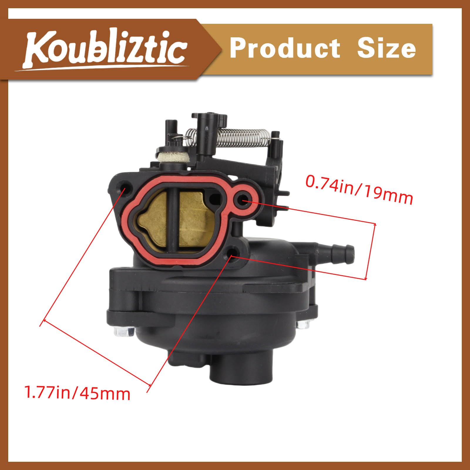 Koubliztic carburetor kit air filter cover protects the filter.