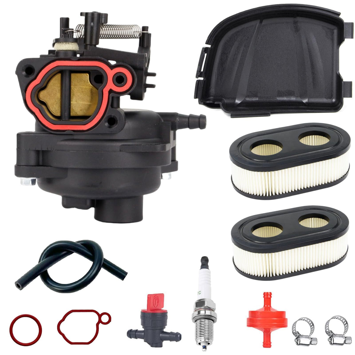 Koubliztic carburetor kit assembly view for easy mower maintenance