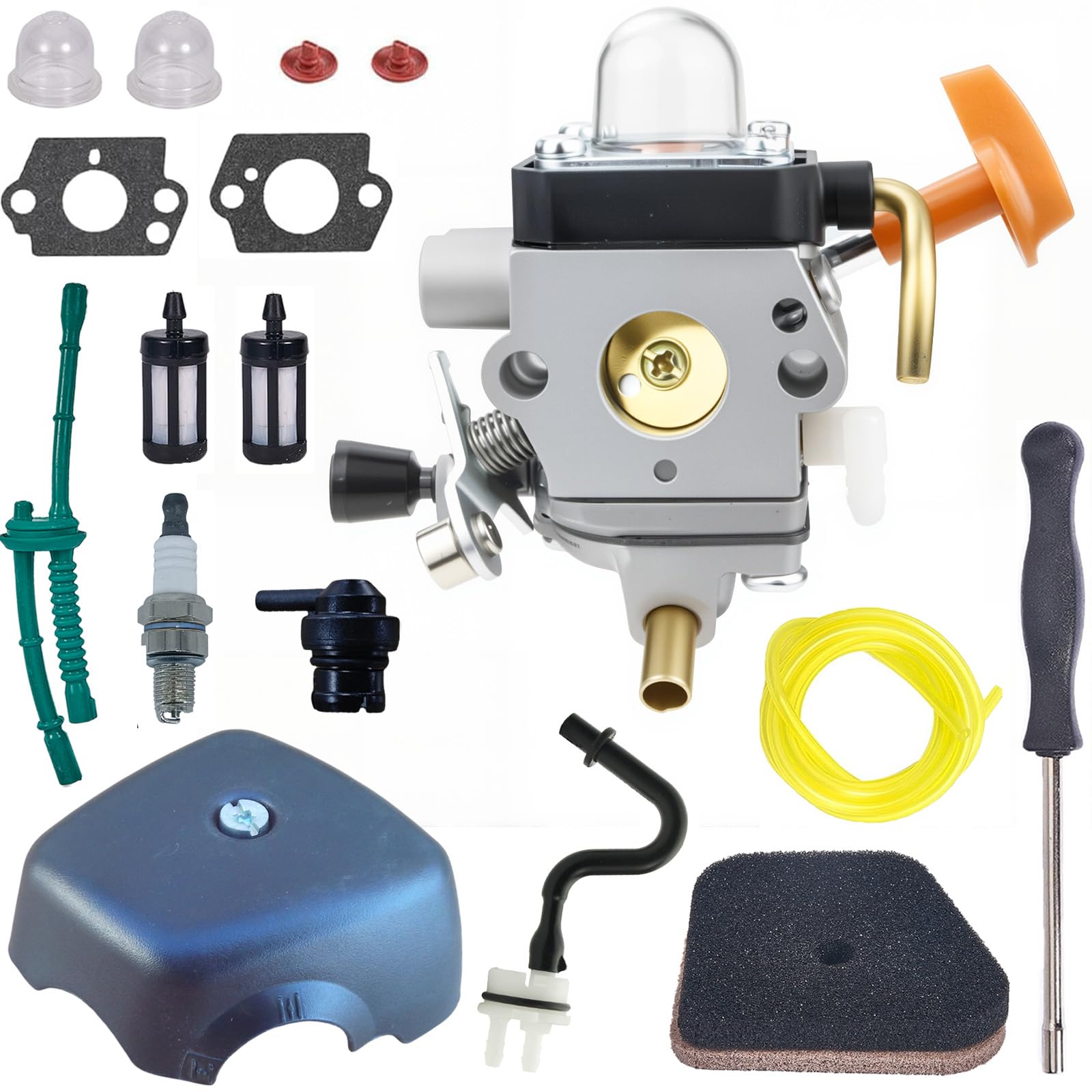 Koubliztic FS90R carburetor kit package with replacement parts.