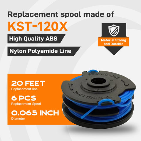 Durable ABS autofeed spool with high-strength nylon line by Kousika