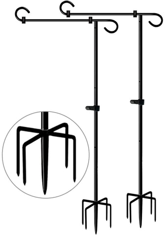 Koutemie 49 inch garden flag stand elevates outdoor displays for seasonal flags.