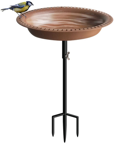 Koutemie bird bath with detachable stand for easy cleaning.
