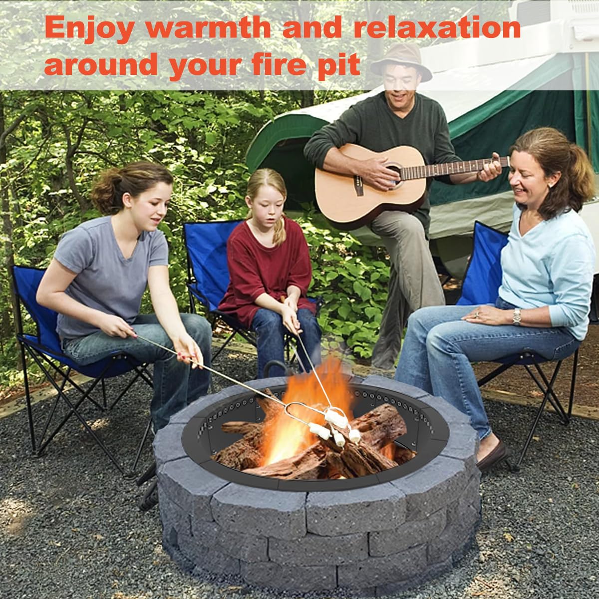 Koutemie DIY fire pit ring enables easy customization for your space.