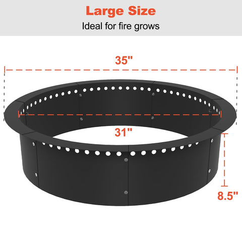 Koutemie DIY fire pit ring installation offers flexible, customizable outdoor setup.