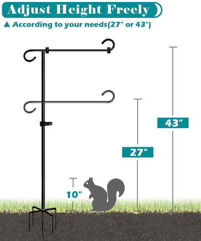 Koutemie flag stand includes easy-to-follow hardware for quick setup in minutes.