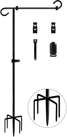 Koutemie 49-inch tall flag stand ready to showcase a 12x18 garden flag.