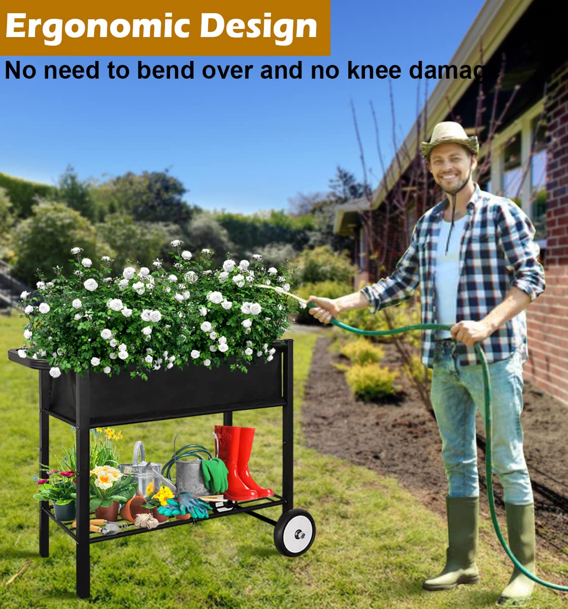 Koutemie planter features three drainage holes to prevent waterlogging and maintain soil freshness.