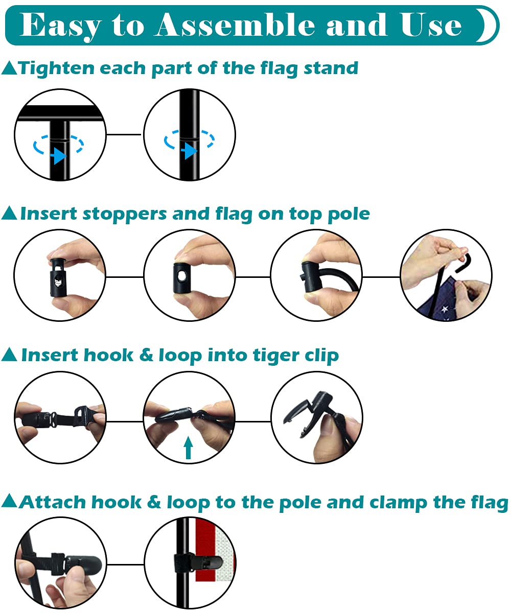 Koutemie stable ground base flag stand keeps flags secure in lawns.