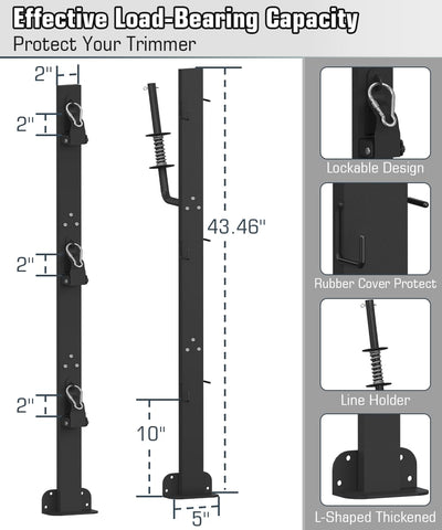 Koutemie trimmer rack with lockable hasp for secure transport