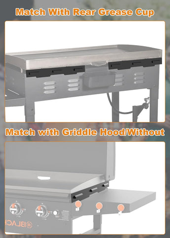 Sleek black finish adds a modern touch to outdoor cooking setups