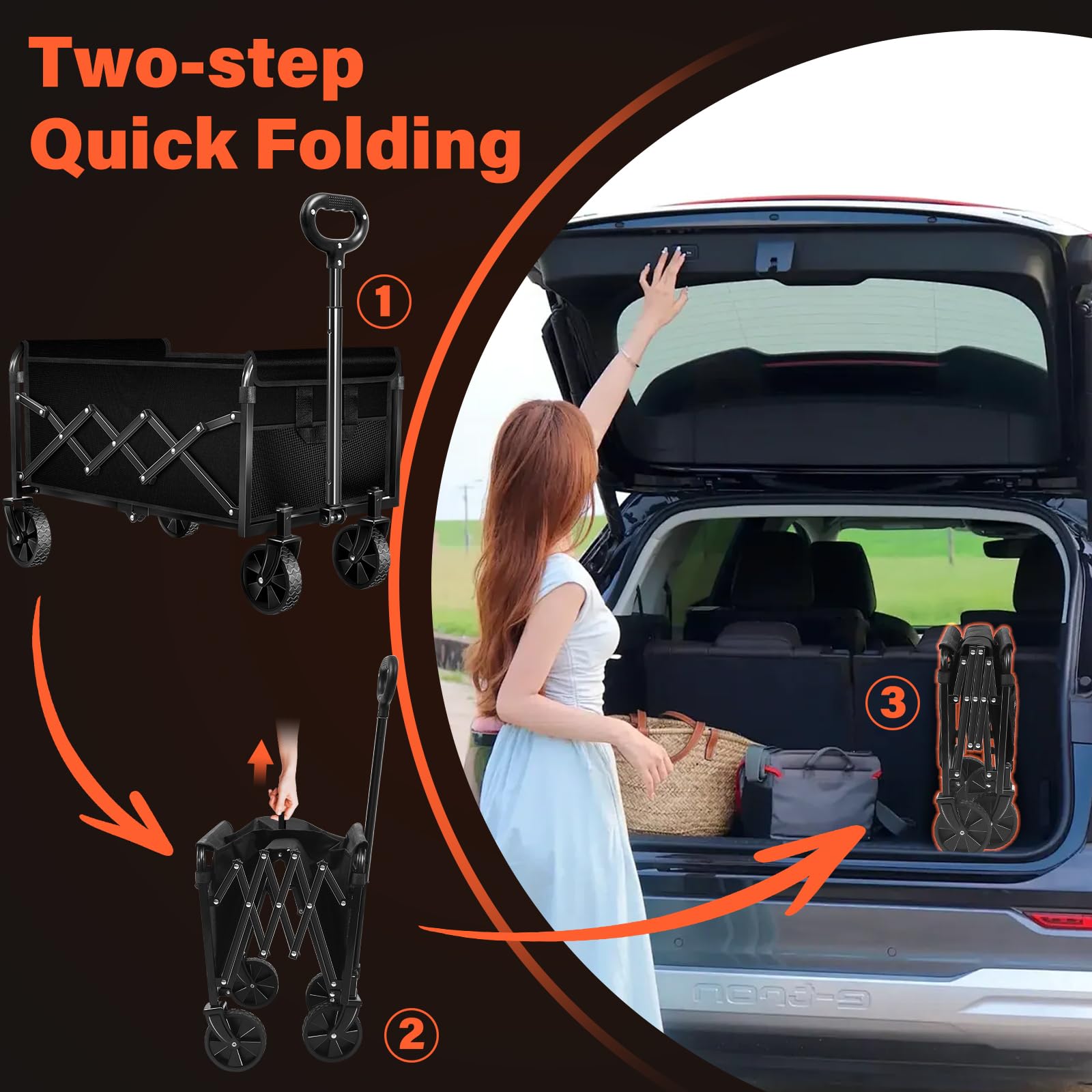 Kovryx wagon with 360° swivel steering for easy navigation