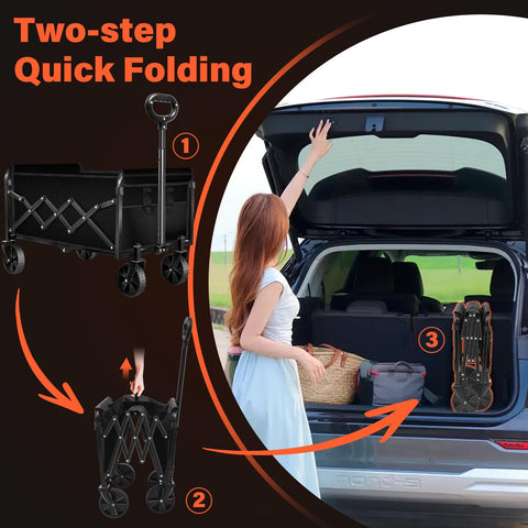 Kovryx wagon with 360° swivel steering for easy navigation
