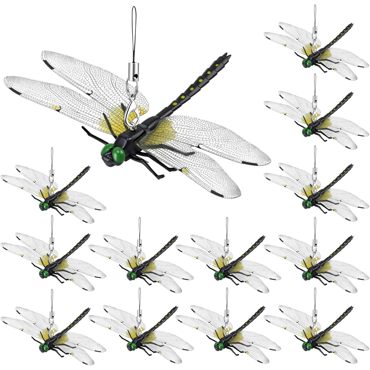 kowgical dragonfly clip set for durable garden decor and hat use