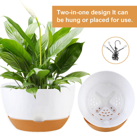 KPUVX ventilated hanging pot with drainage promotes healthy air flow.