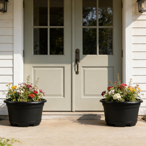 KPUVX lightweight plastic planters for easy rearrangement