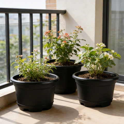 KPUVX 10.5 inch plant pot providing room for mid size plants