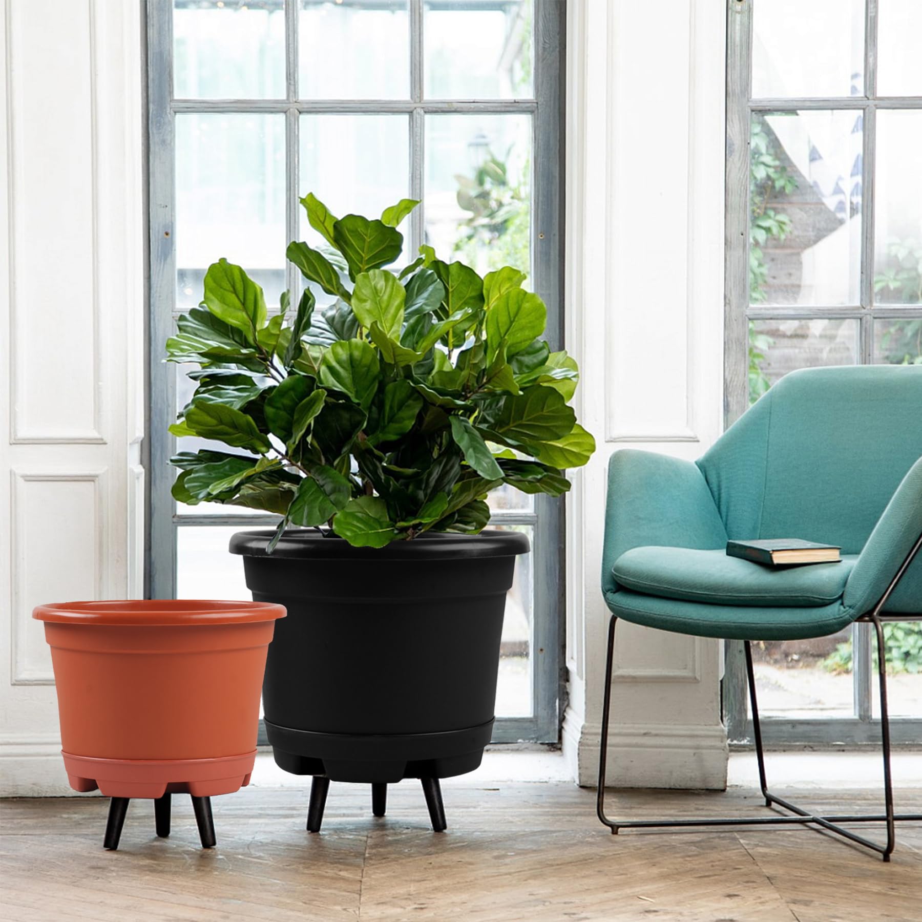 KPUVX 13 inch plant pot for larger specimens with style
