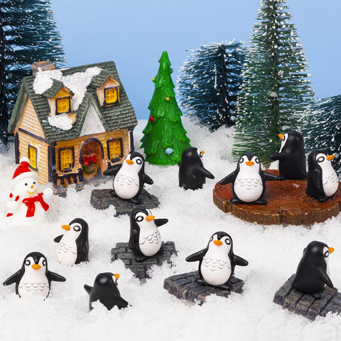 KQYSLXG penguin figurines for DIY projects and handmade gifts.