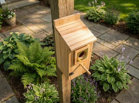 KraAra two-pack bird house for versatile yard placement.