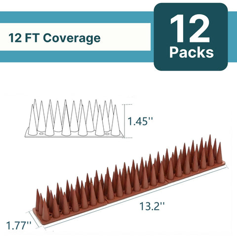 KraAra 12-pack spikes protect fences and railings from roosting