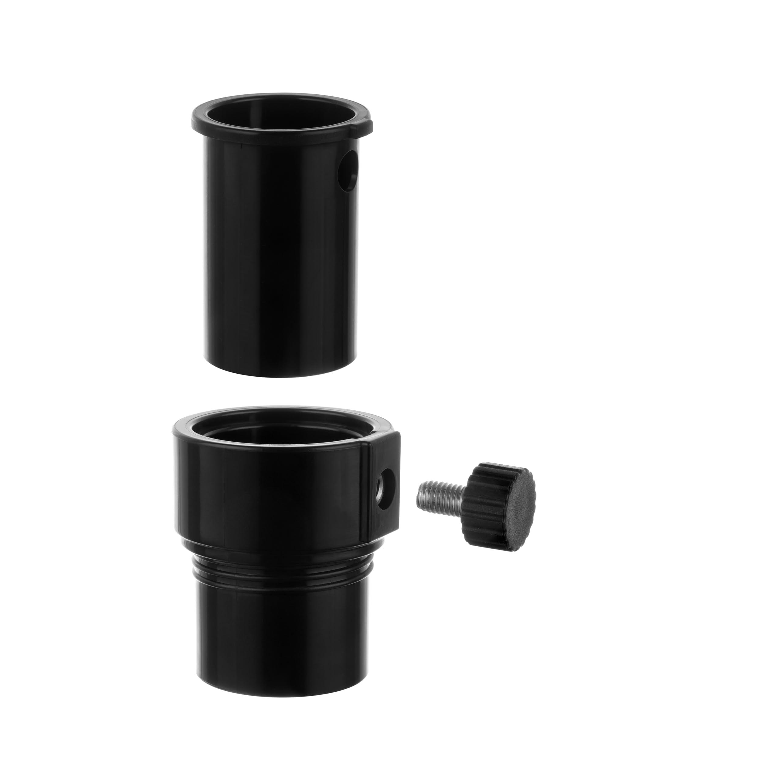 Kraemer Plastics stabilizer demonstrates threaded sleeve lock for single threaded sleeves