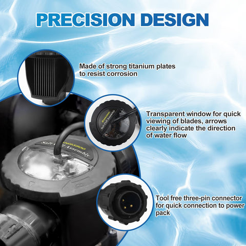 Kregoem salt cell supports pools up to 35,000 gallons for residential use.