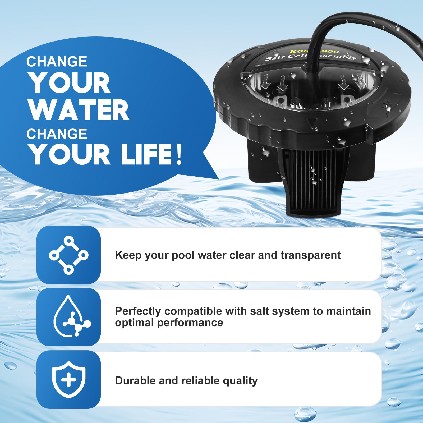 Tool-free installation of Kregoem salt cell for direct replacement with compatible models.