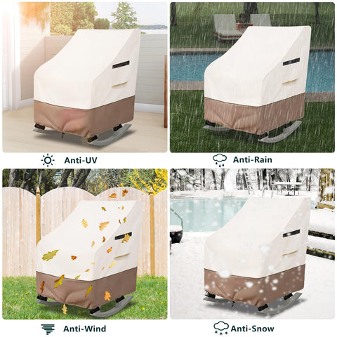 Krismile two-pack cover set protects two chairs with durable construction.