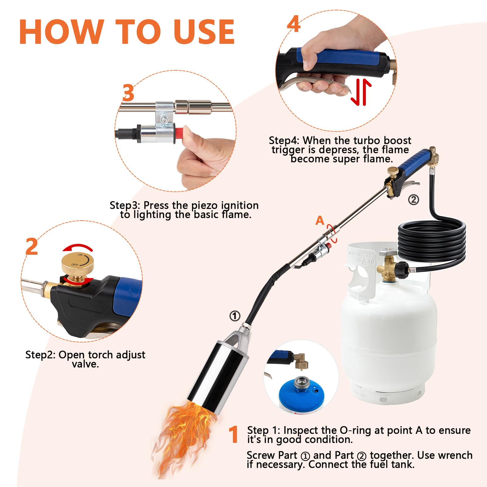 Krismose flame-adjustment feature lets you tailor heat for thawing or weed clearing.