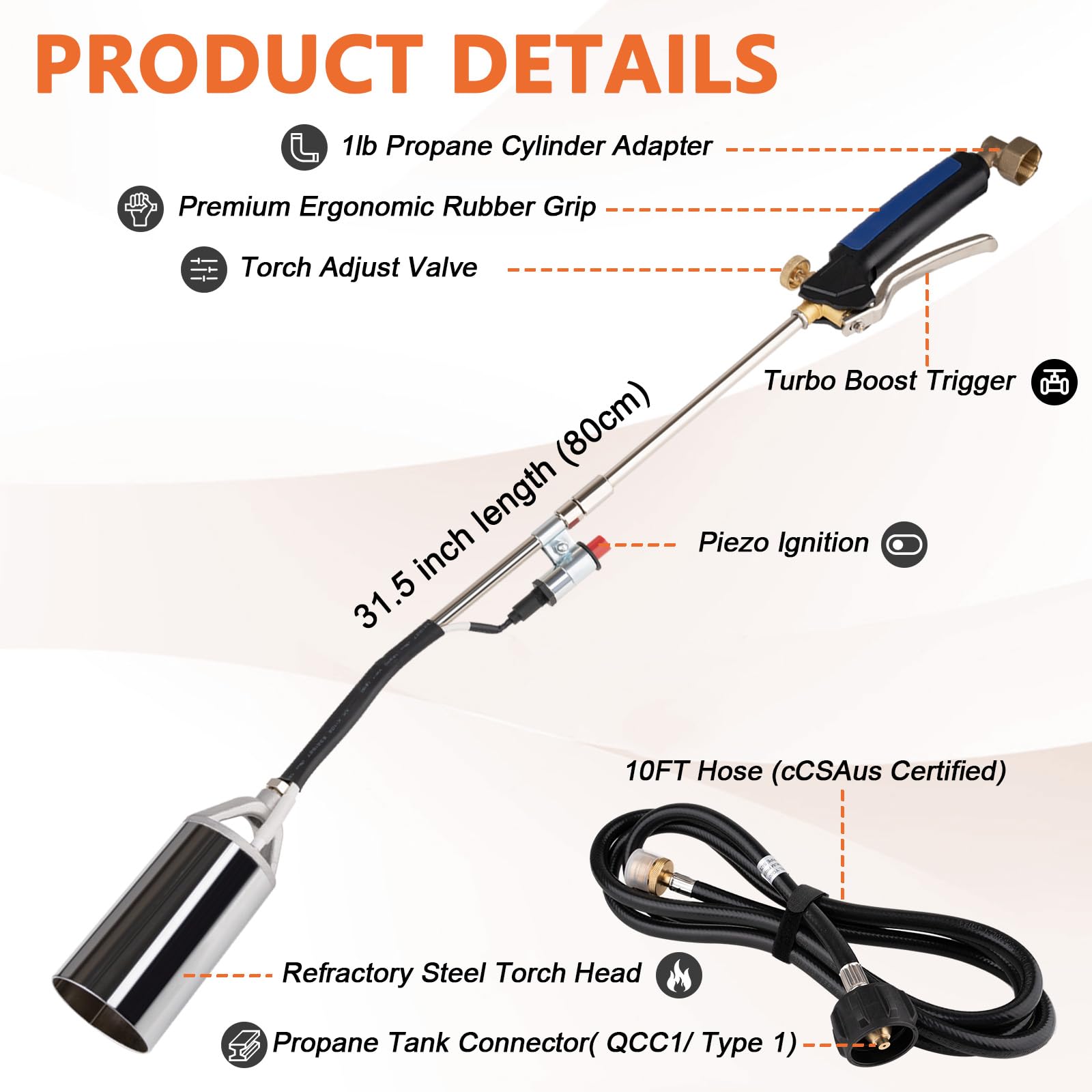 Krismose ice-melting capability helps clear steps and driveways.