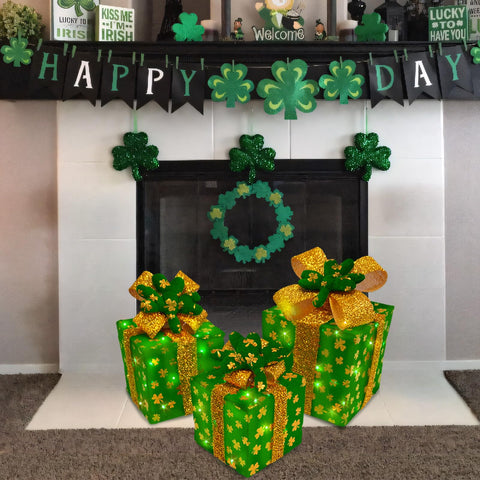 Krissing indoor decor for Irish-themed celebrations.