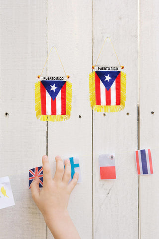 Krmkot Puerto Rico flag double-sided print resists fading and flipping