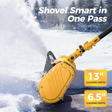 Krmspe snow shovel battery compartments highlighting dual 24V batteries