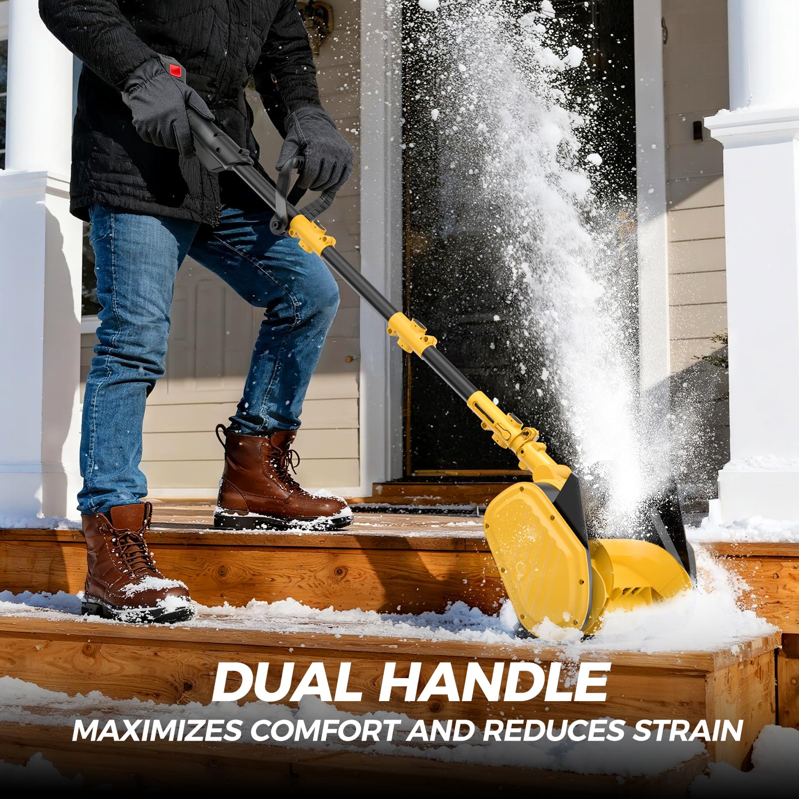 Krmspe snow shovel lightweight design for comfortable use