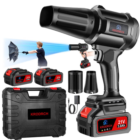 Krodrch leaf blower with turbine motor delivers powerful airflow for fast outdoor cleanup.