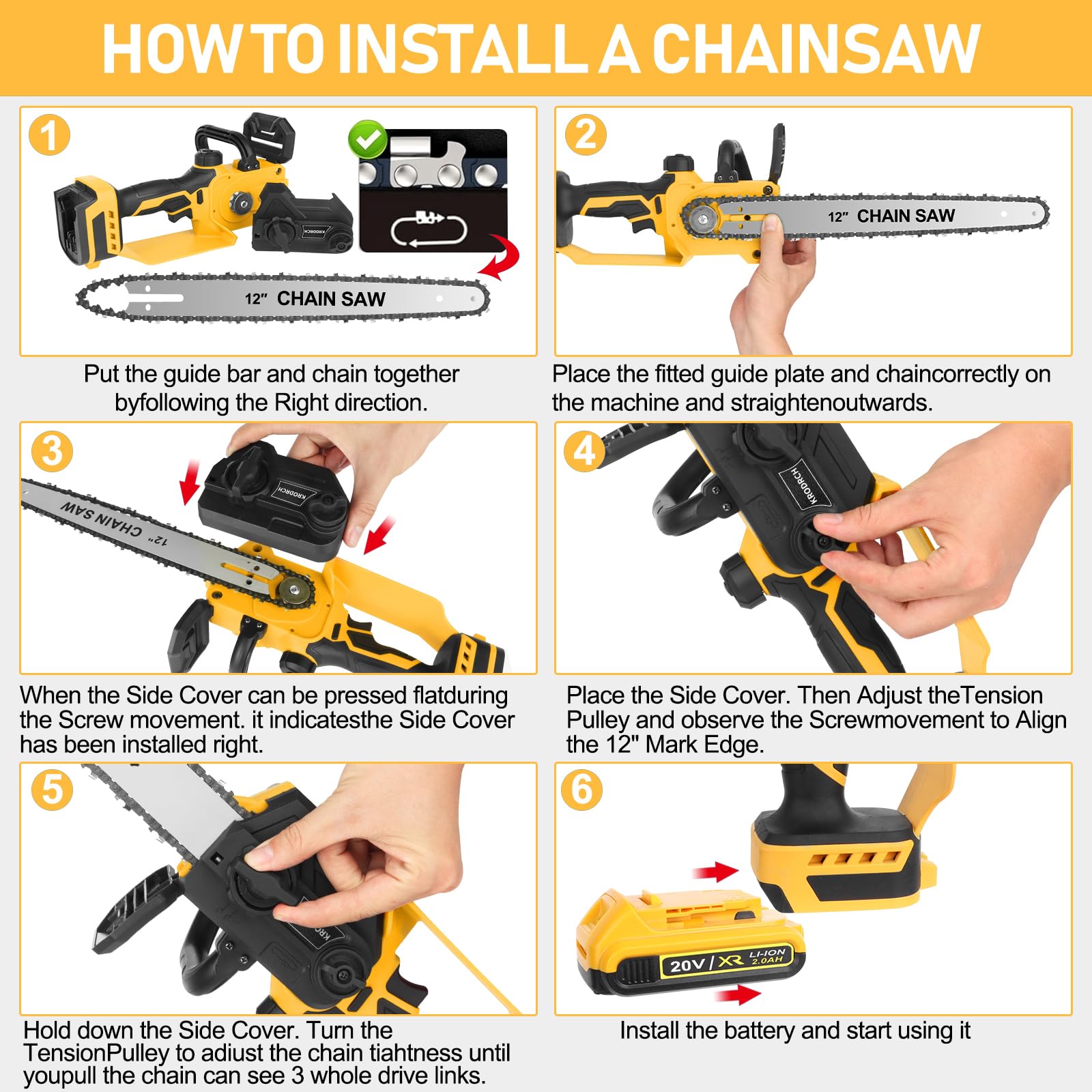 Krodrch chainsaw security lock keeps starts safe
