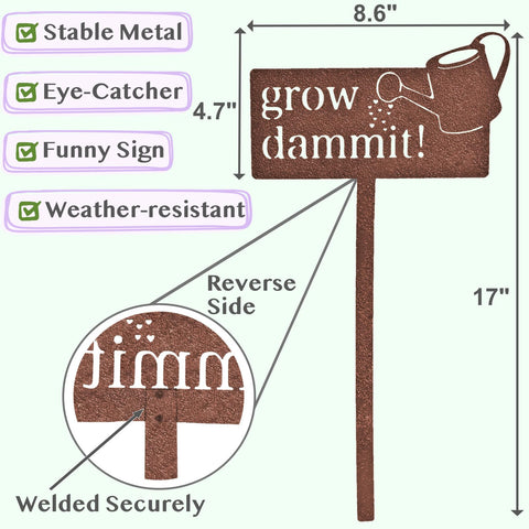 KRONLY decorative stake placed in a pot creates a whimsical focal point.