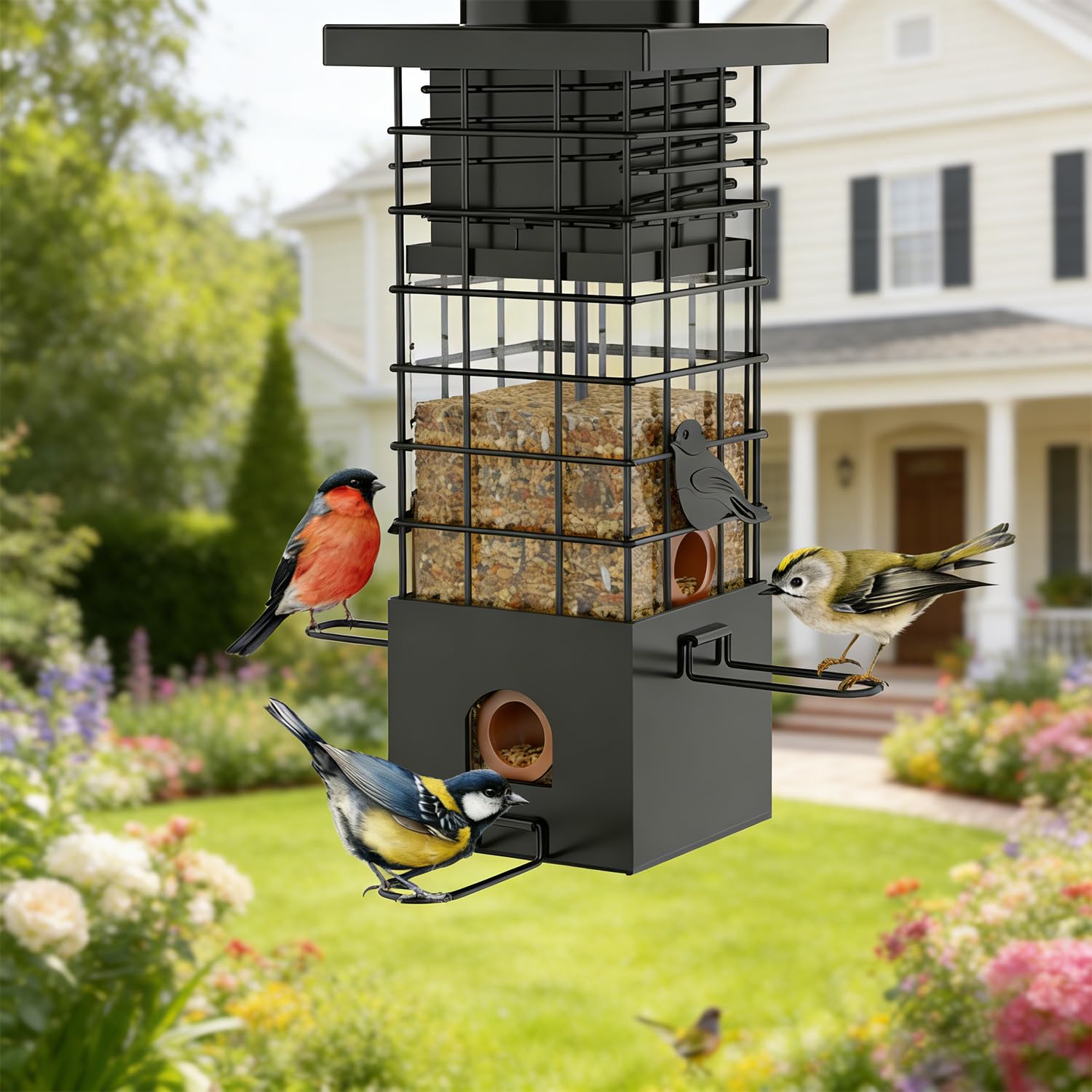 KRUOO design accepts finch cardinal and chickadee visitors