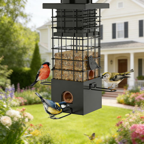 KRUOO design accepts finch cardinal and chickadee visitors