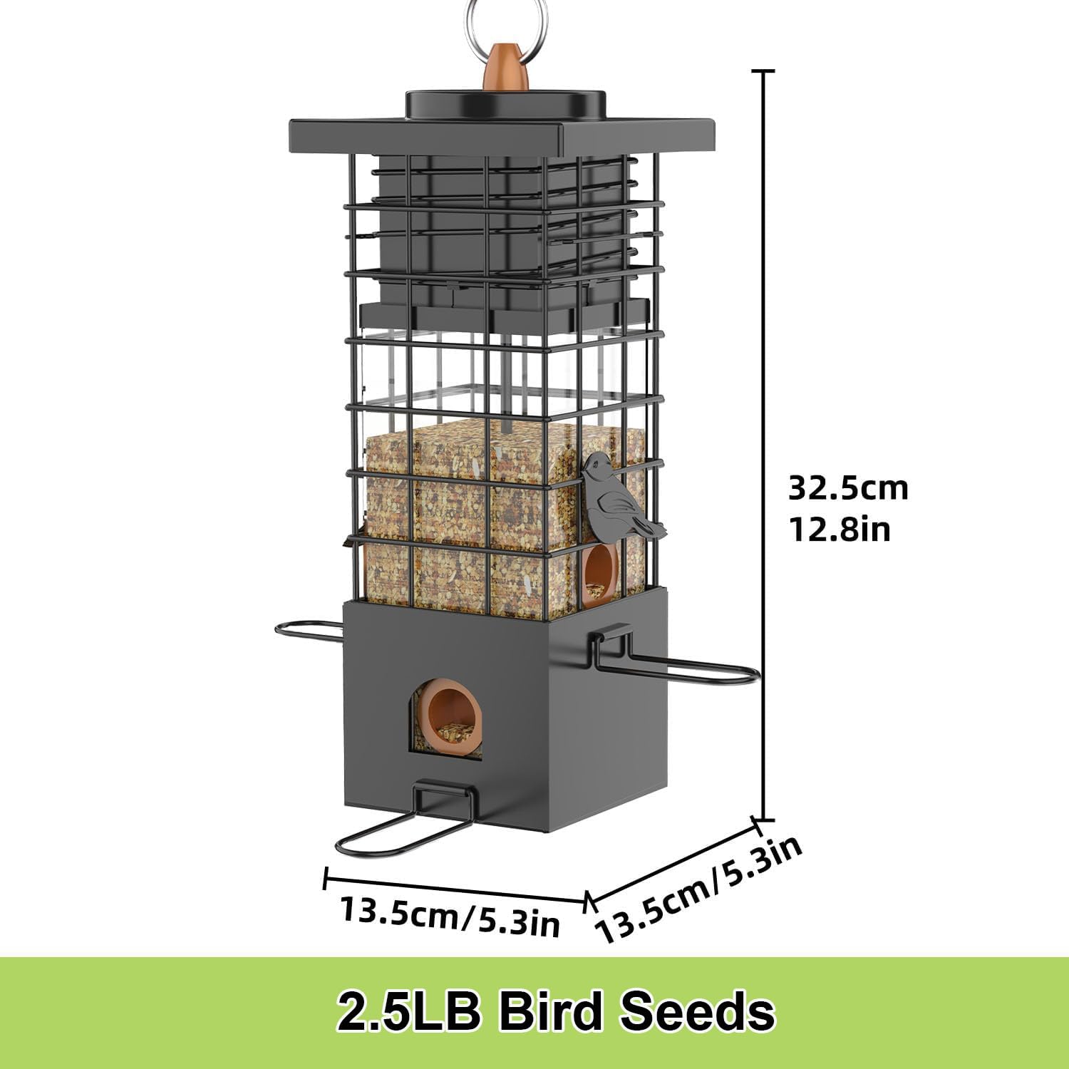 KRUOO outdoor garden-friendly feeder blends with yard landscape