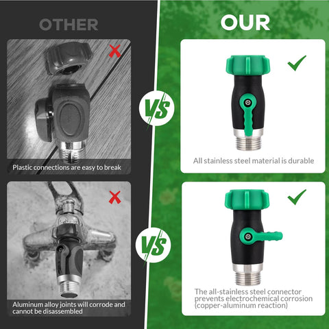Kruuvax 360-degree rotatable swivel joint enables flexible connection.